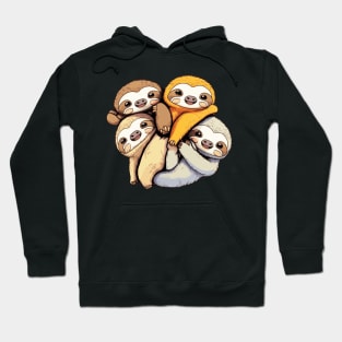 A Snuggle of Sloths Hoodie